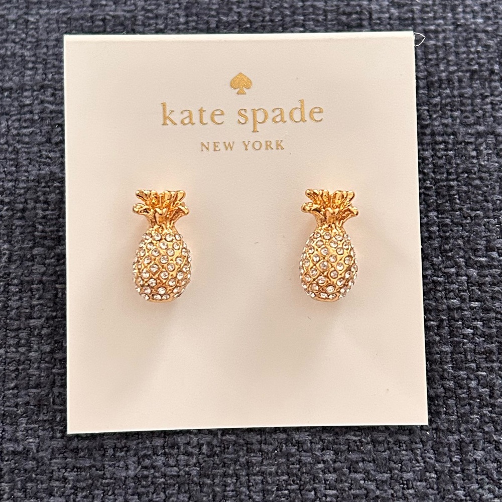 Kate Spade Gold Pineapple Stud Earrings